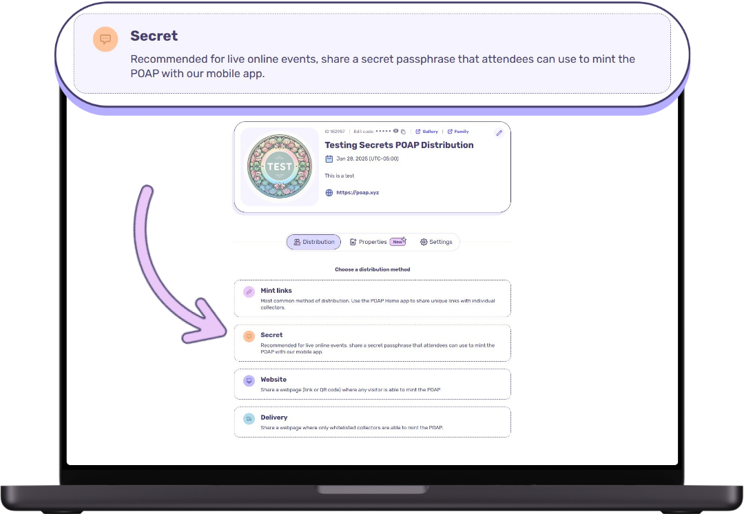 2 Secret Distribution method Select.png
